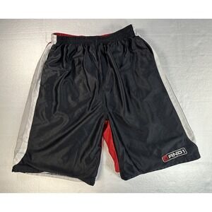 Mens AND1 athletic shorts Size XL 18/20 - Black Red Gym Shorts